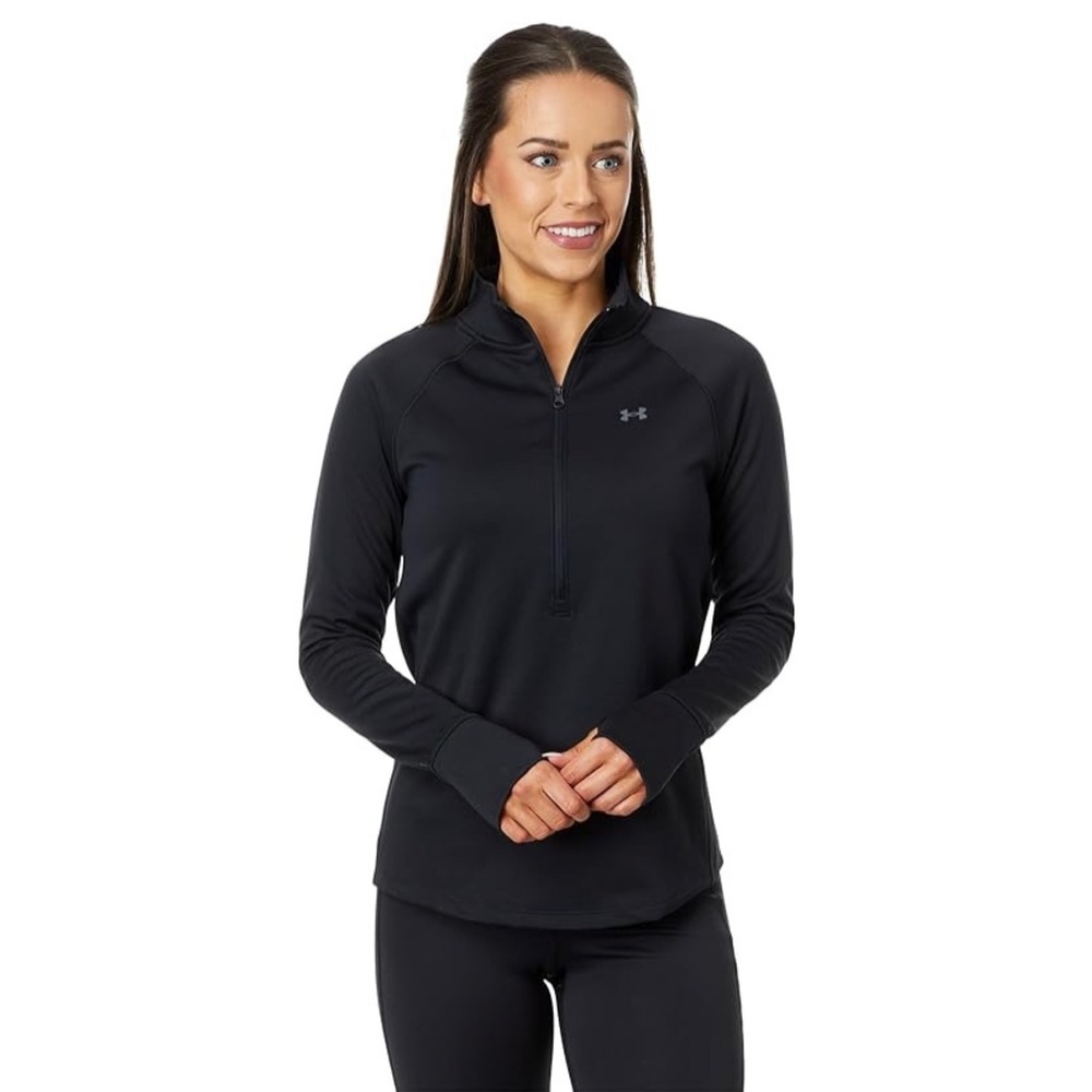 Under Armour Women's ColdGear Base Layer 1/2 Zip Black‎ Large Outdoor Hiking